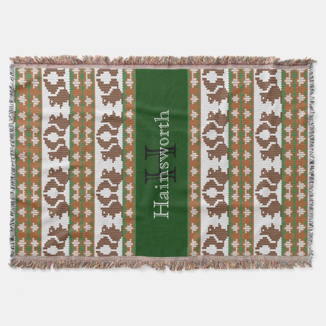 Rättsligt Isle Monogram Filt (Framsidan)