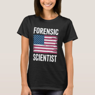 Rättsmedicinsk sjuksköterska amerikansk flagg sjuk t shirt