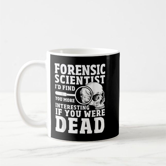 rättsmedicinska vetenskapsmännen Crime Scene Funny Kaffemugg (Vänster)