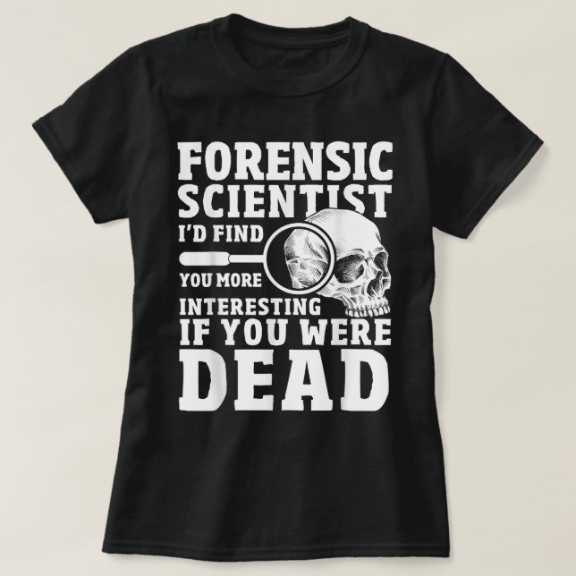 rättsmedicinska vetenskapsmännen Crime Scene Funny T Shirt (Design framsida)