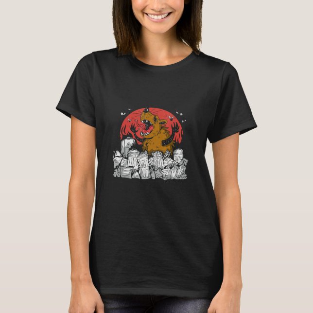 råttsopträff flyger luktar t shirt (Framsida)