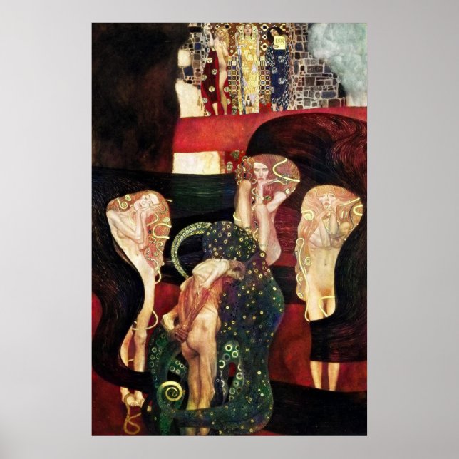 Rättspraxis - Gustav Klimt (AI Colorized) Poster (Framsidan)