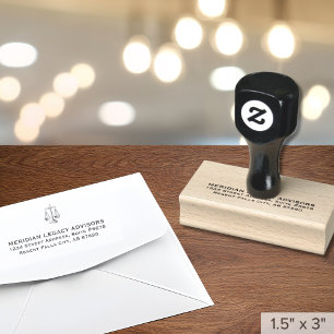 Rättsskipning Logotyp Rubber Frimärke Stämpel