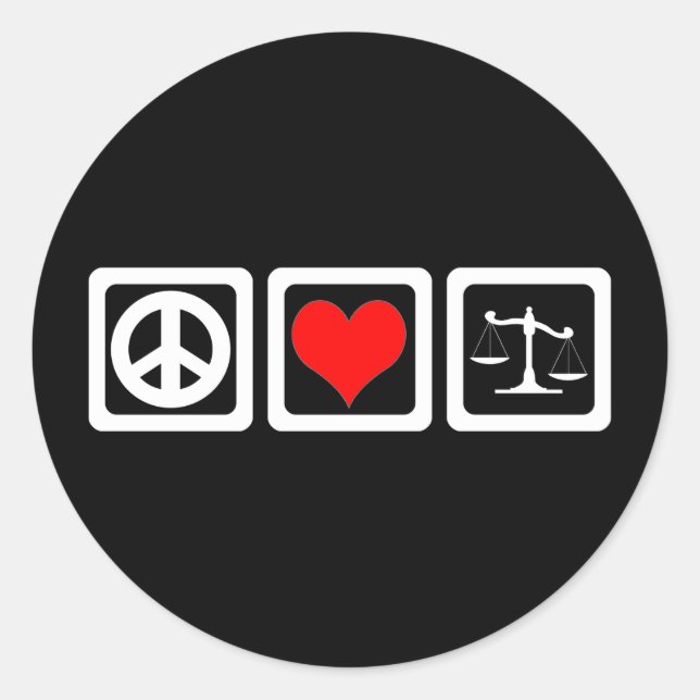 Rättsskipning Runt Klistermärke (Framsida)