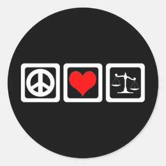 Rättsskipning Runt Klistermärke