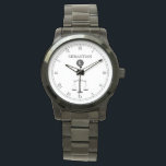 Rättsväsendet skalar Monogram Law Proffesional Wat Armbandsur<br><div class="desc">Ett eget namn för eleganten svart och vitt ansikte-klocka, med en rättvisesymbol och en plats för din presentmottagares namn. En underbar gåva till alla som befinner sig i advokatskola, en nuvarande eller pensionerad advokat eller domare, polis eller professionell. En underbar gåva till någon som just passerat en tuff pub-examen. Den...</div>