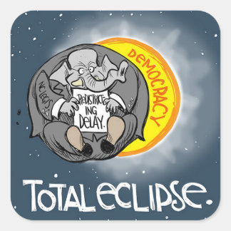 Rättvis Kartor nu | Stickers 1 (Eclipse) Fyrkantigt Klistermärke