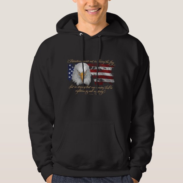 Rättvis patriotism hoodie (Framsida)