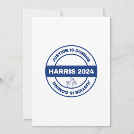 Rättvisa är på väg | Kamala harris Walz Val Inbjudningar