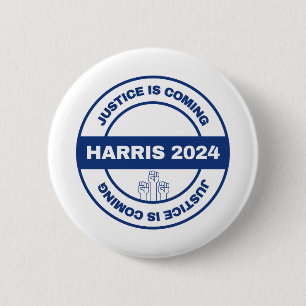 Rättvisa är på väg   Kamala harris Walz Val Knapp