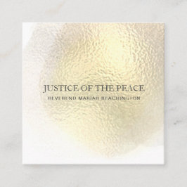 *~*RÄTTVISA AV FREDEN - abstrakt gult guld Fyrkantigt Visitkort