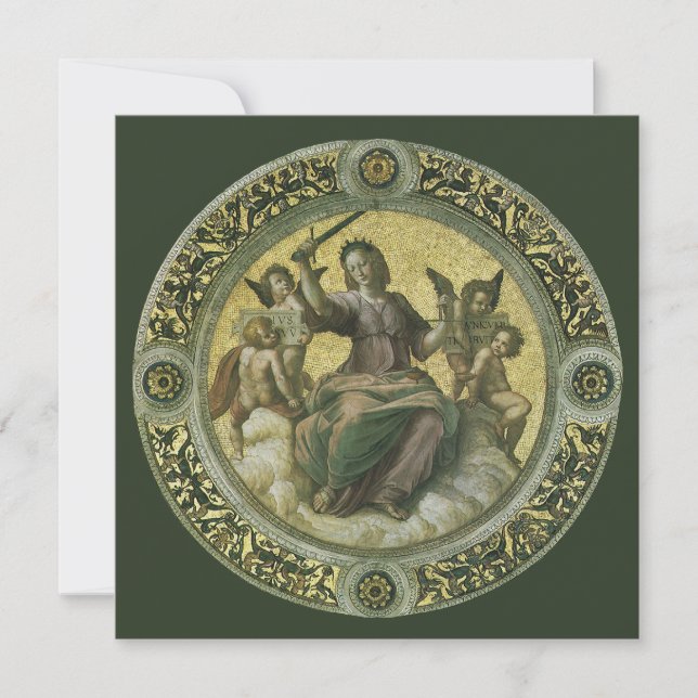 Rättvisa av Raphael Sanzio, Lag School Studenten Inbjudningar (Framsida)