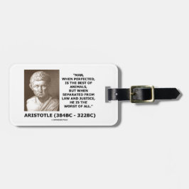 Rättvisa för Aristotle man görad perfekt bäst Bagagebricka