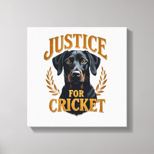 Rättvisa För Cricket Vintage Hund Minnes Typografi Canvastryck