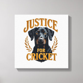 Rättvisa För Cricket Vintage Hund Minnes Typografi Canvastryck