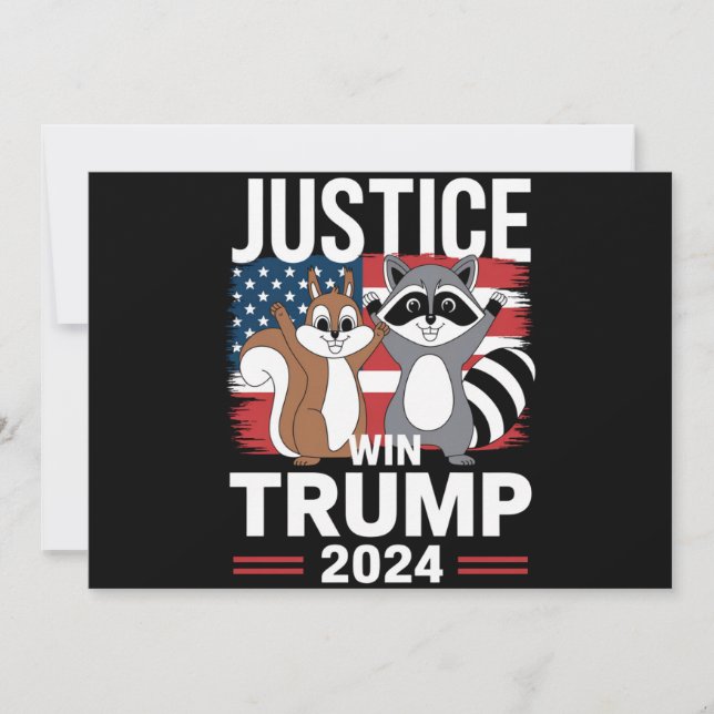 Rättvisa För Jordnötter Vinner Trump 2024 Inbjudningar (Framsida)