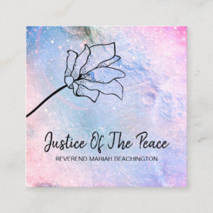 *~* RÄTTVISA FÖR PEACE Ombre Flower Måne Crater Fyrkantigt Visitkort