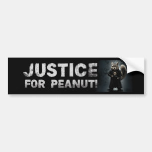 Rättvisa för Peanut, ekorren BUMPER STICKER Bildekal