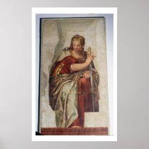 Rättvisa från väggarna av sacristyen (frescoen) poster