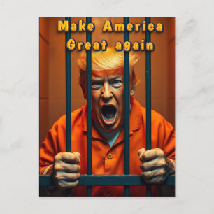 Rättvisa MAGA Trump Support Kamala Walz Funny Humo Vykort