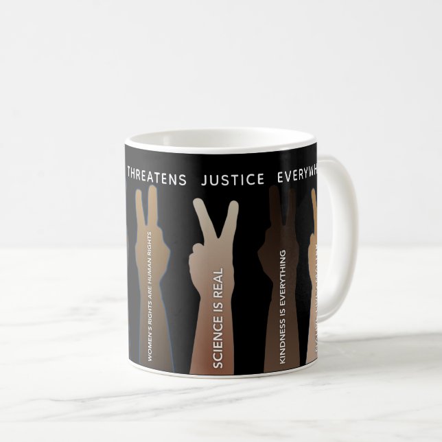 Rättvisa Någonstans Hotar Rättvisa Överallt Kaffemugg (Framsida höger)