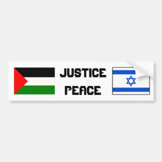 Rättvisa och fred i Israel-Palestine. Bildekal