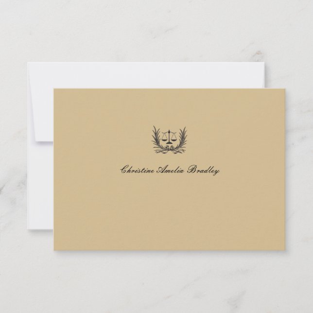 Rättvisakranpersonlig Notecard/tack Tack Kort (Framsida)