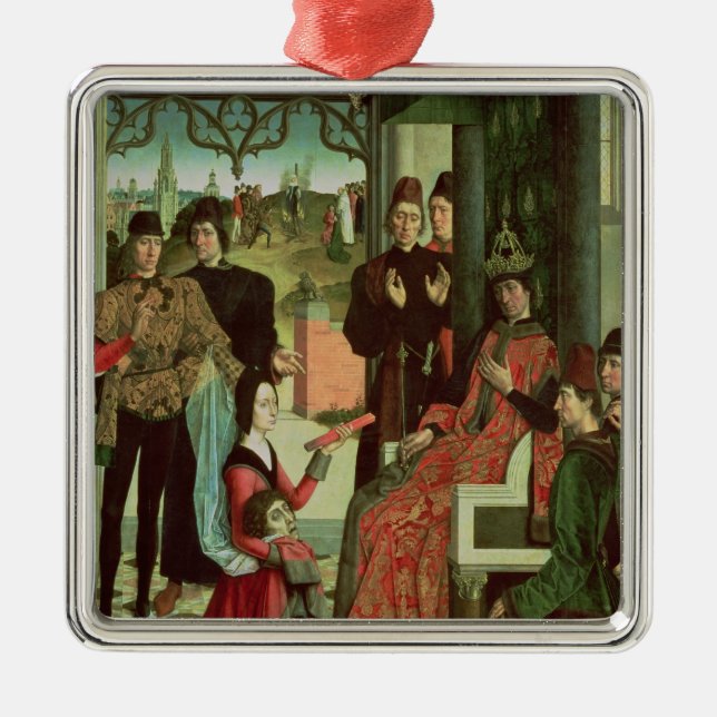 Rättvisan av kejsaren Otto: Försök avfyrar by Julgransprydnad Metall (Framsidan)