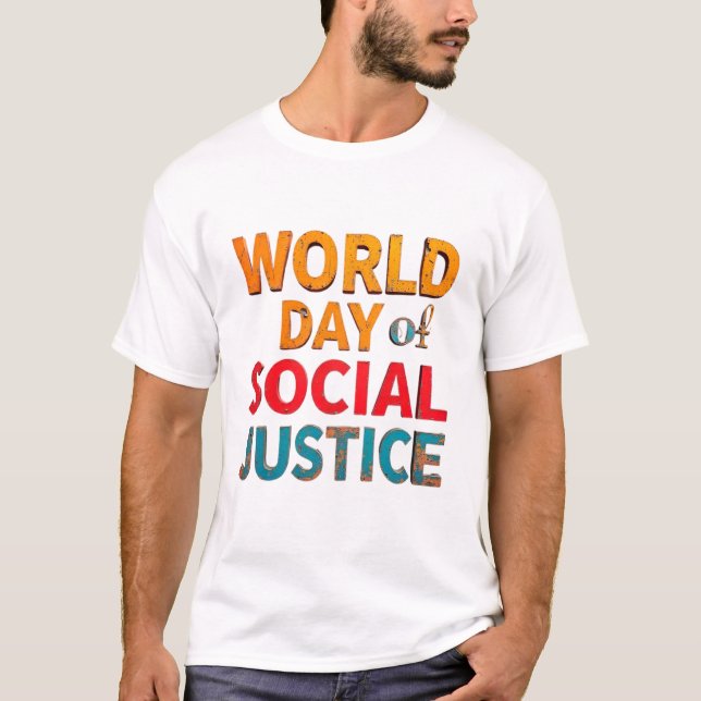 Rättvisan i social omfattar principerna om jämlikh t shirt (Framsida)