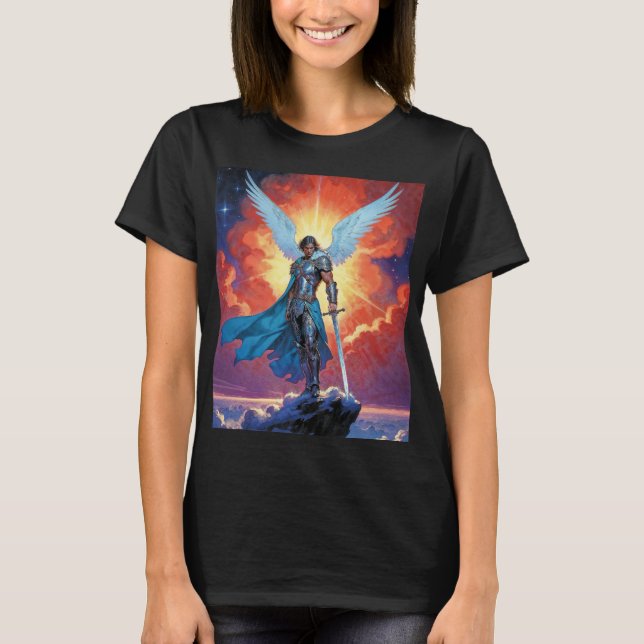 Rättvisans strålglans Ärkeängel Mikael T Shirt (Framsida)