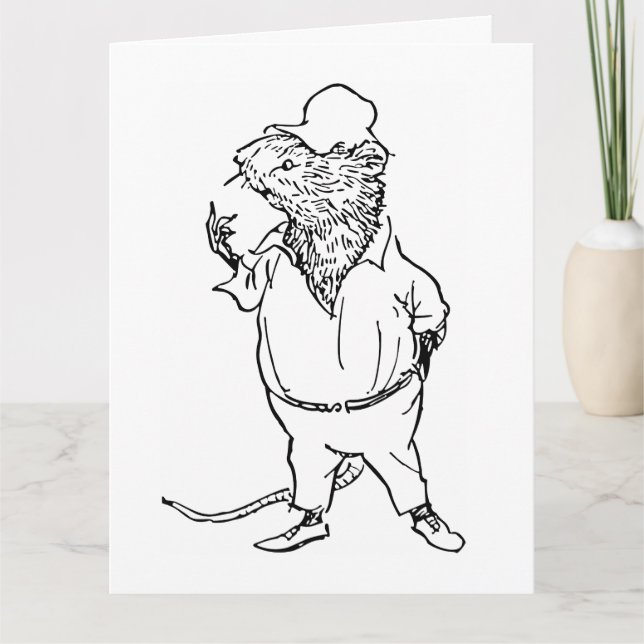 Ratty - Wind In the Willows (1908 Illustration) Kort (Framsida)