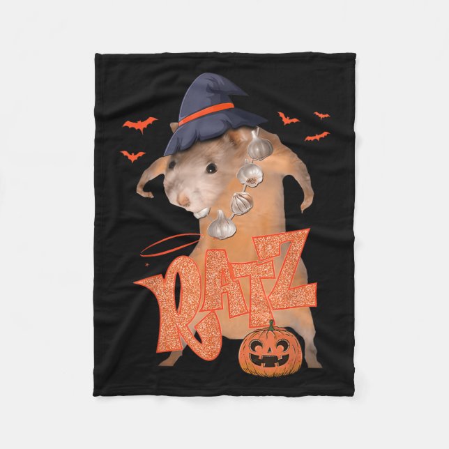 Ratz Funny Rosa Mouse Råtta Manar Women Halloween  Fleecefilt (Framsidan)