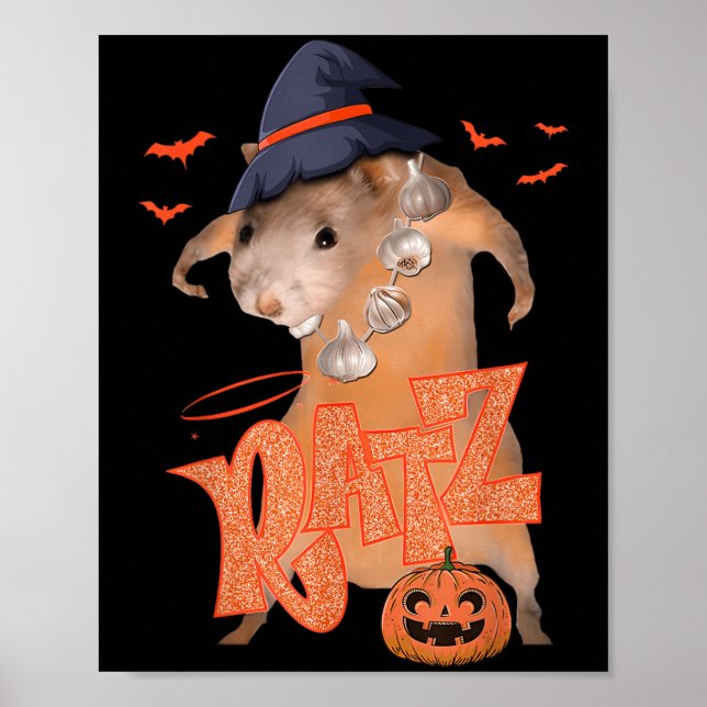 Ratz Funny Rosa Mouse Råtta Manar Women Halloween  Poster (Framsidan)