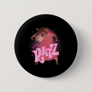 Ratz Rolig Rosa Musråtta Meme Män Kvinnor Hallowee Knapp