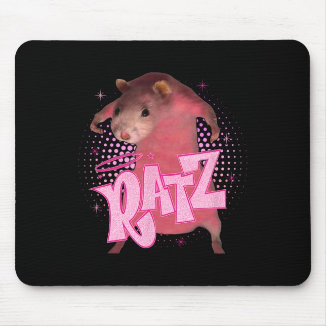 Ratz Roligt Rosa Mouse Råtta Meme Manar Kvinnor Ha Musmatta (Framsidan)