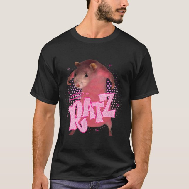Ratz Roligt Rosa Mouse Råtta Meme Manar Kvinnor Ha T Shirt (Framsida)