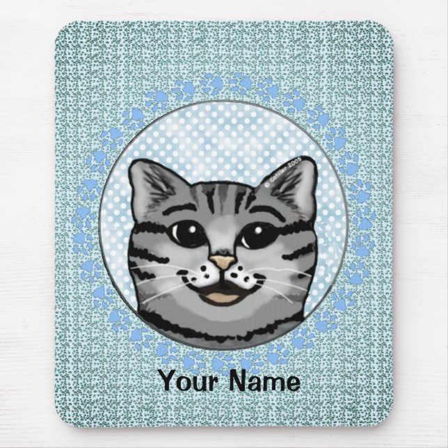Ratzy Cat Ansikte Mousepad Musmatta (Framsidan)
