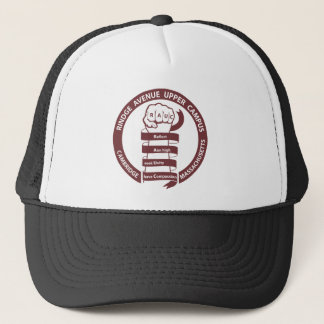 RAUC Trucker Style Hat Maroon Logo Keps