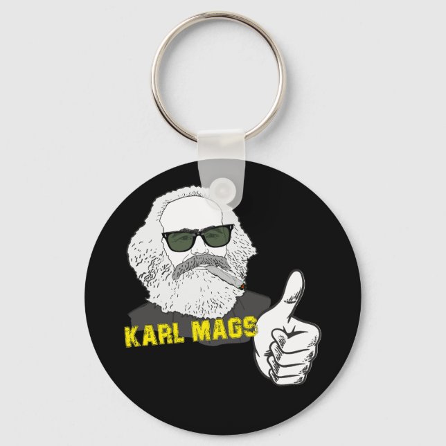 Rauchender Karl Mags mit Sonnenbrille Nyckelring (Framsida)