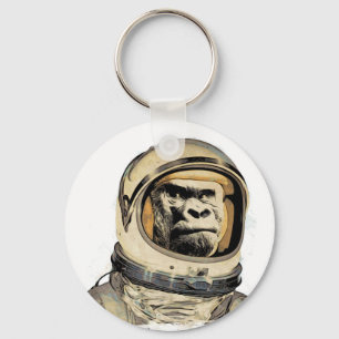 Raum-Affe Singe de l'e Space ape Gorila Nyckelring