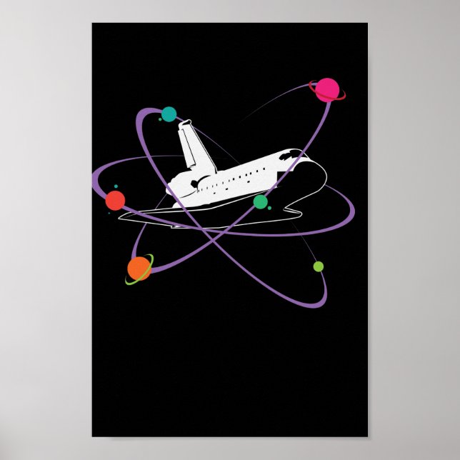 Raumschiff im Weltraum Poster (Framsidan)