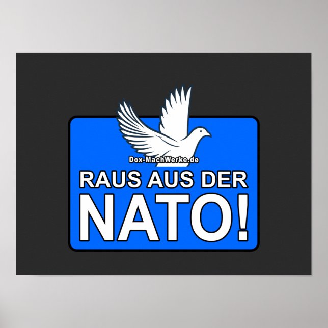 RAUS AUS DER NATO (Friedenstaube) - POSTER (Framsidan)