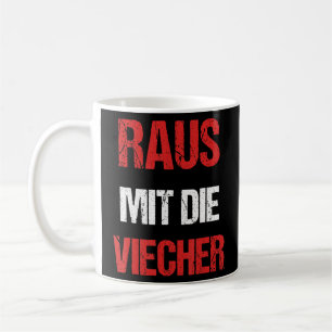 Raus Mit Die Viecher Say Knight Parody Meme Kaffemugg