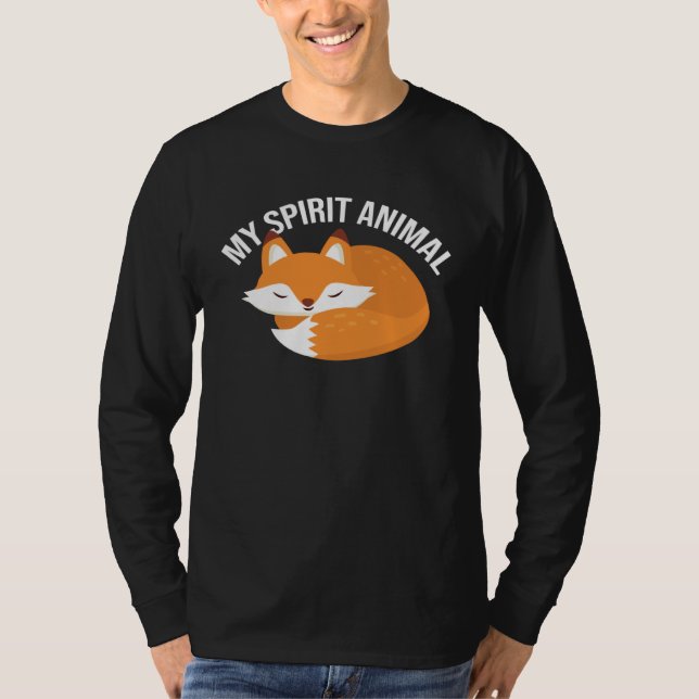 Räv Andlig Djur Räv Vild Djur T Shirt (Framsida)