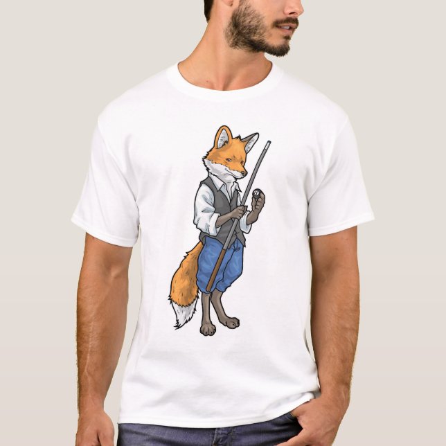 Räv Biljard Kö Sport T Shirt (Framsida)