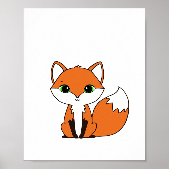 Räv Chibi-stil affisch (Framsidan)