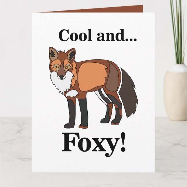 Räv Djur Vilda Foxy Födelsedag Kort (Framsida)