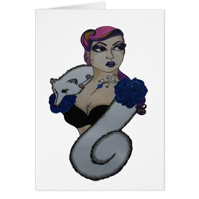 räv hälsningskort (Framsidan)