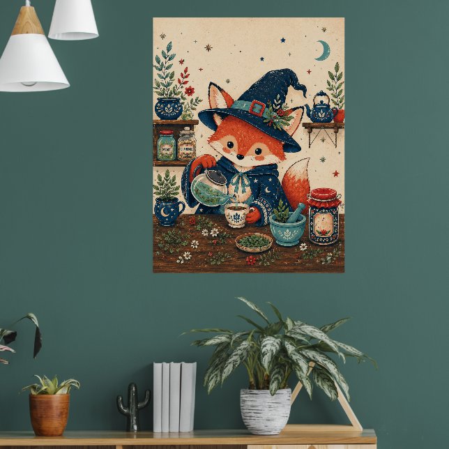 Räv Häxa Tekokare Poster (Vardagsrum 1)