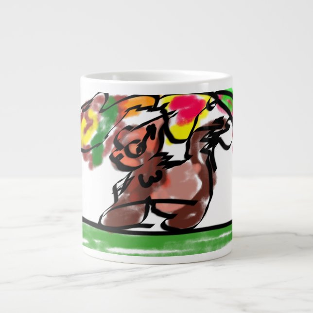 Räv Höst latte glädje  Jumbo Mugg (Framsidan)